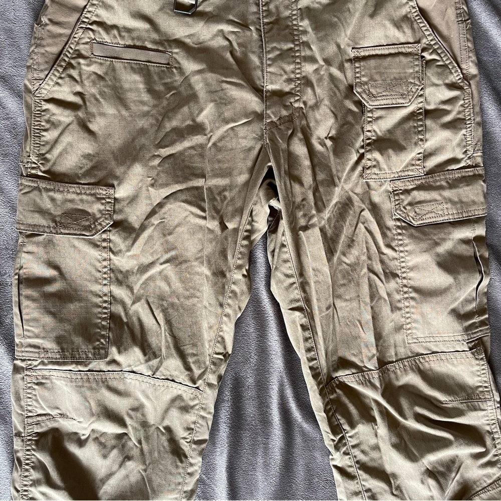 5.11 Tactical Tan Cargo Pants with Durable Design - Picture 4 of 13